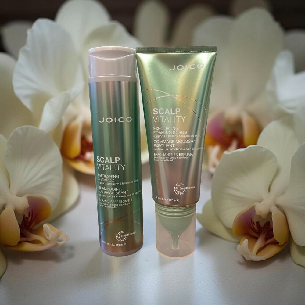 Joico Scalp Vitality Refreshing Shampoo 10.1 oz & Replenishing Essence 3.38 oz